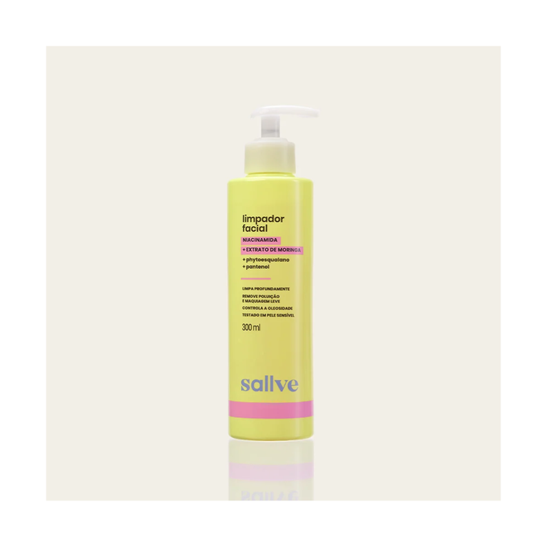 Limpador Facial Sallve 300ml Niacinamida e Extrato de Moringa