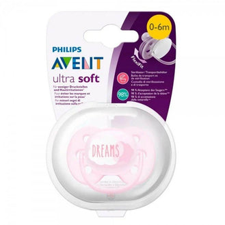 Chupeta Avent Ultra Soft 0 A 6 Meses Rosa Dreams - Drogaria Poupa Centro