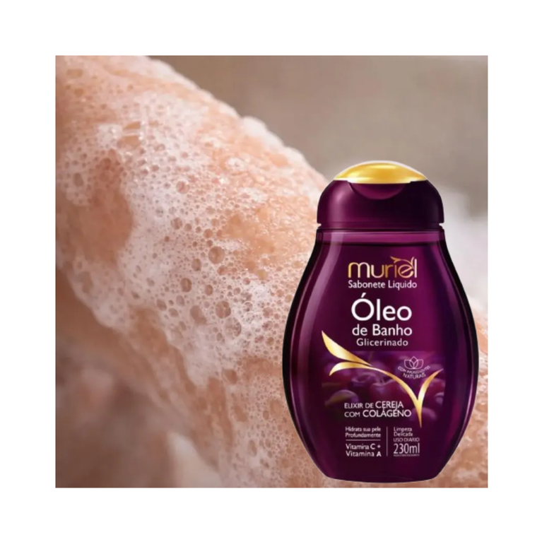 Sabonete Líquido Muriel Óleo de Banho Cereja e Colágeno 230ml