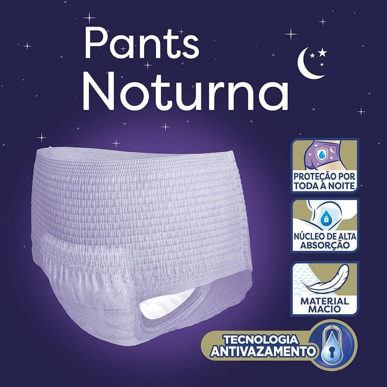 Tena Pants Noturna, Roupa Íntima para Incontinência Urinária, P/M - 16 unidades