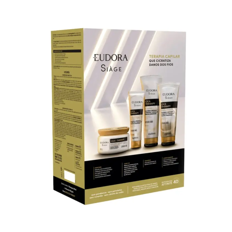 Kit Siàge Eudora Cica-Therapy Shampoo 250ml + Máscara 250g VALIDADE 31/10/26