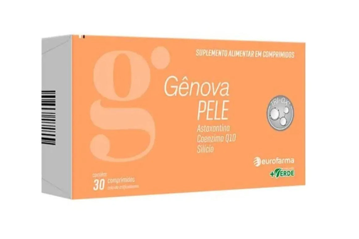 Genova Pele 30cp SUPLEMENTO ALIMENTAR Q10 Sabor Sem Sabor