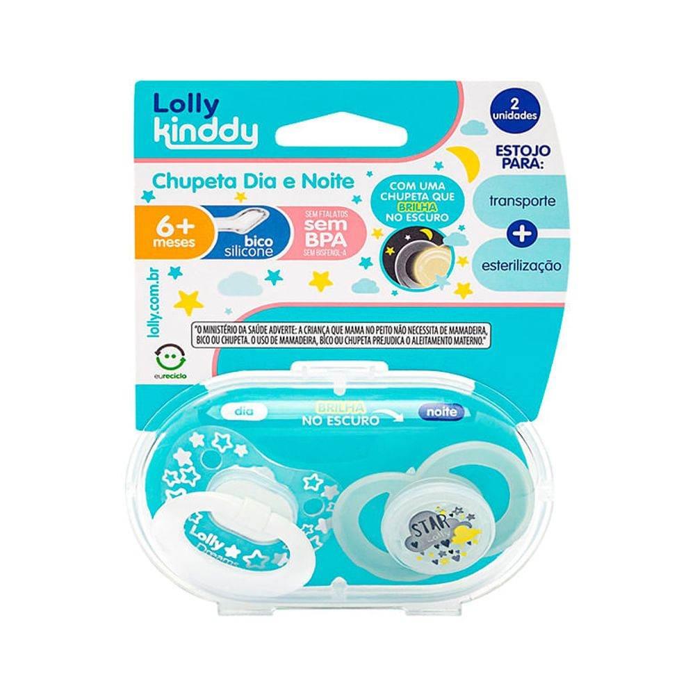 Chupeta Lolly Star Dia E Noite Silicone T2 Neutro - Drogaria Poupa Centro