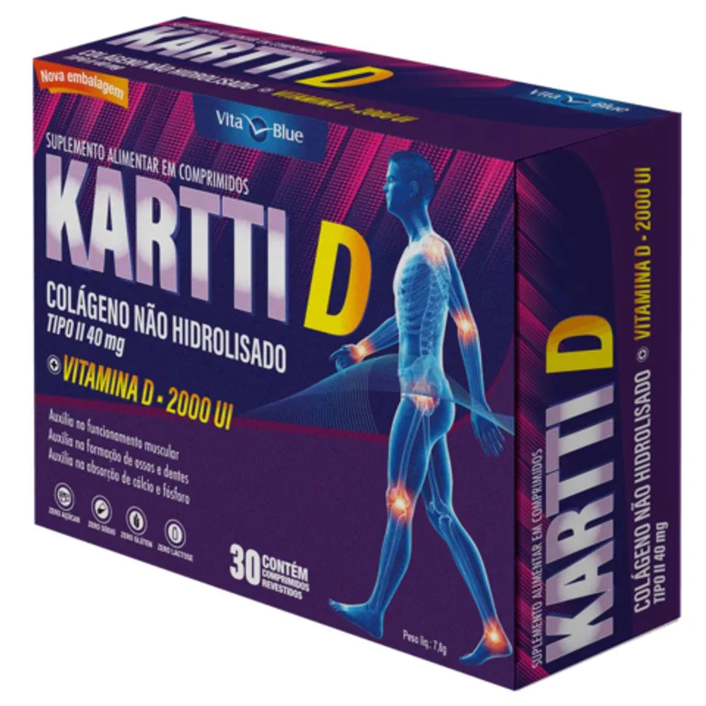 Kartti D Colágeno Não Hidroliasado 30cp - Vita Blue