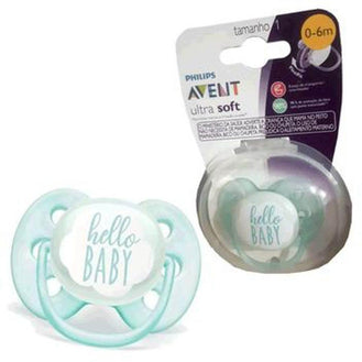 Chupeta Avent Ultra Soft 0-6 Meses Azul Decorada - Drogaria Poupa Centro