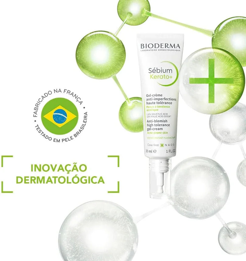 Gel Creme Antiacne Sebium Kerato+ 30ml Bioderma Momento De Aplicação Dia/noite Tipo De Pele Oleosa - Drogaria Poupa Centro