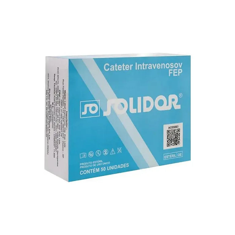 Cateter Intravenoso 22g Solidor Caixa com 50 Unidades