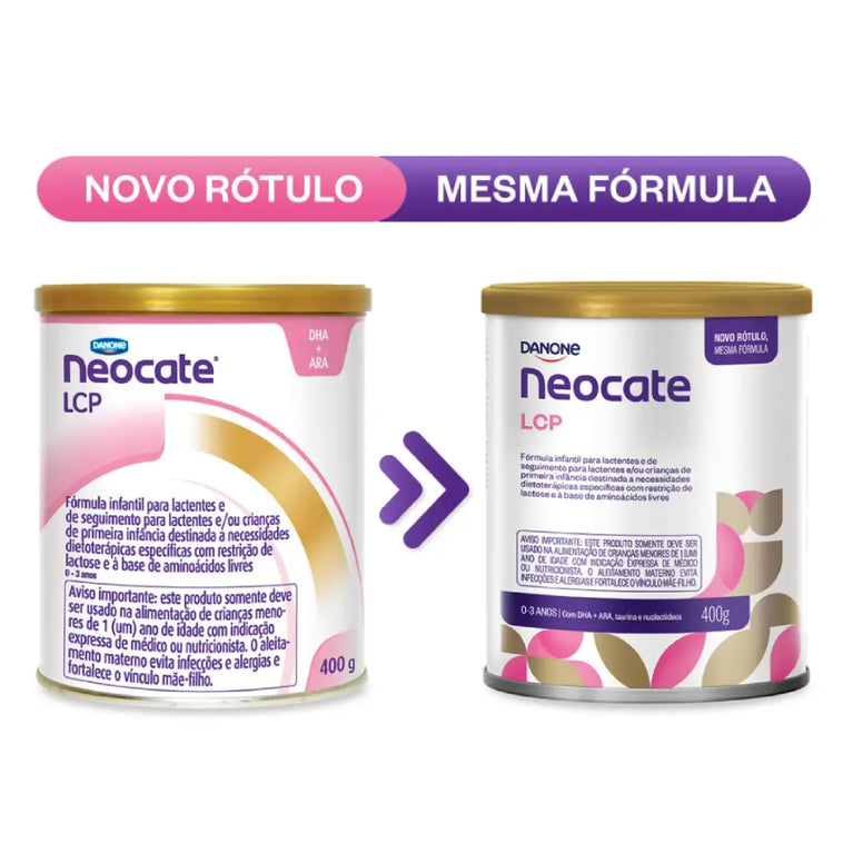 Fórmula Infantil Em Pó Danone Neocate Lcp 400g De 0 A 3 Anos