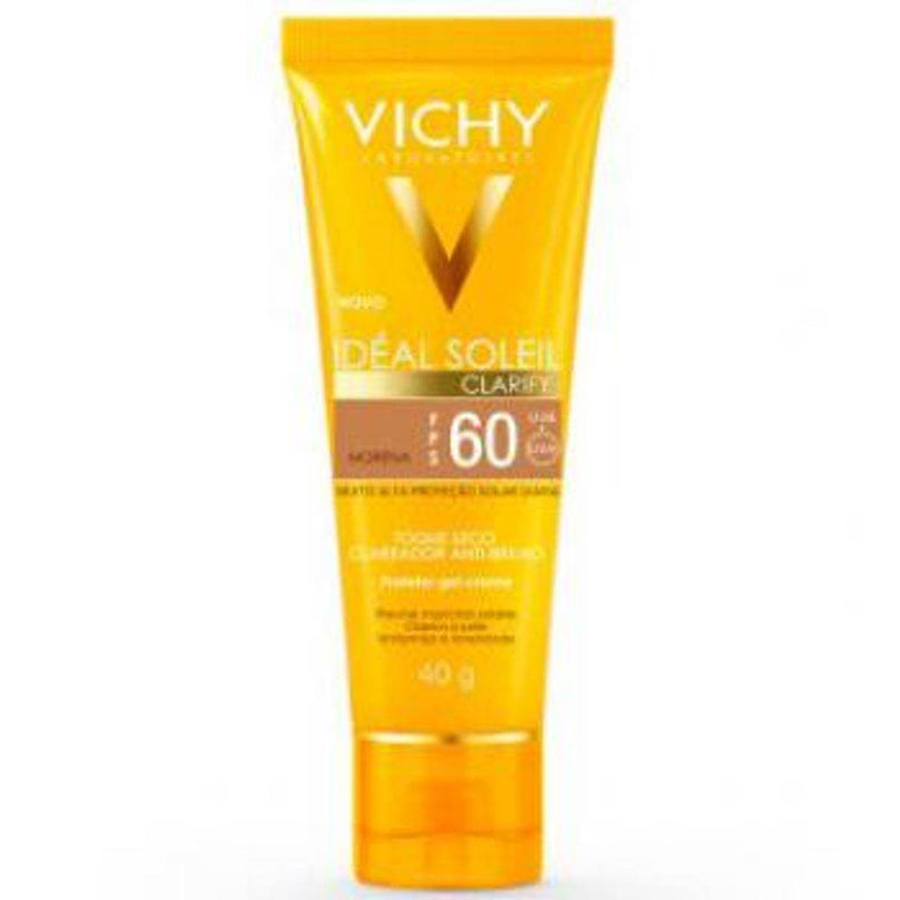 Protetor Solar Facial Ideal Soleil Clarify Cor Morena FPS60 -40G - Drogaria Poupa Centro