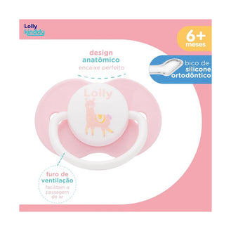 Chupeta Zoo Bona Silicone Rosa Tam 2 Lolly