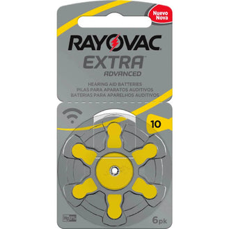 Pilha para Aparelho Auditivo 10 Rayovac Extra Advanced com 6 unidades