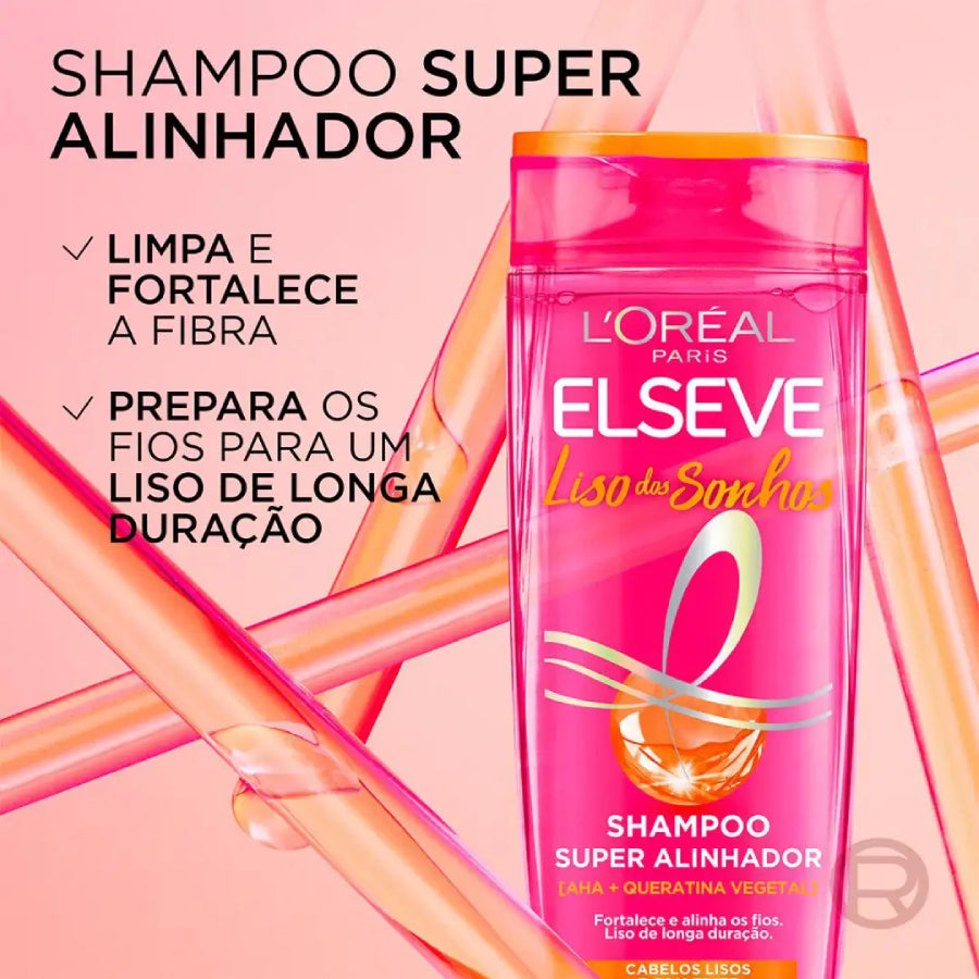 Kit Elseve Liso dos Sonhos Shampoo 375ml + Condicionador 170ml