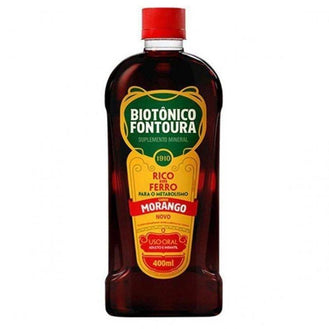 Biotônico Fontoura 400ml Morango - Drogaria Poupa Centro