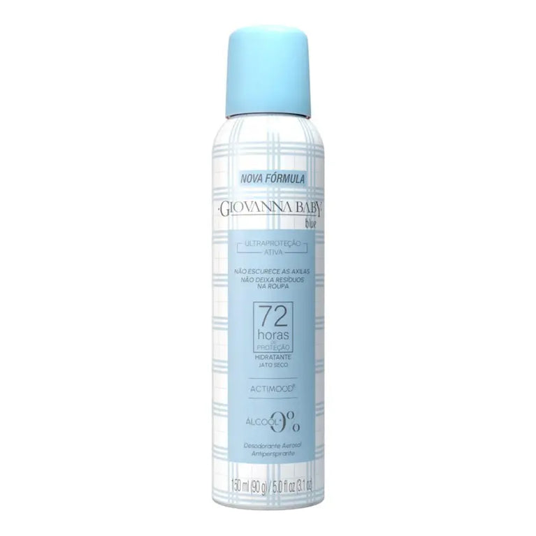 Desodorante Aerossol Giovanna Baby Blue Jato Seco 72h 150ml
