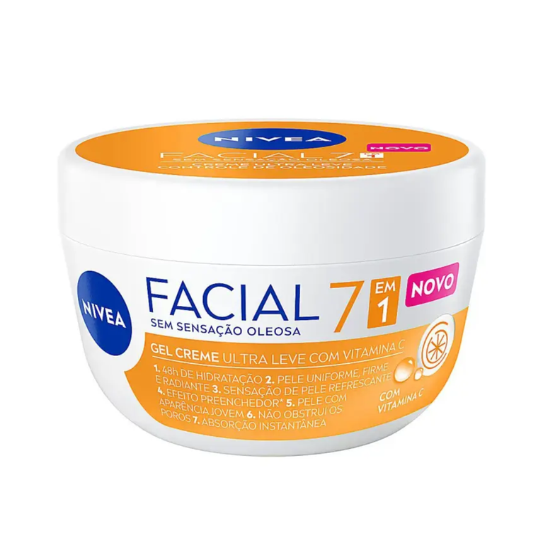 Gel Creme Facial Nivea Ultra Leve  7 em 1 Vitamina C 100g