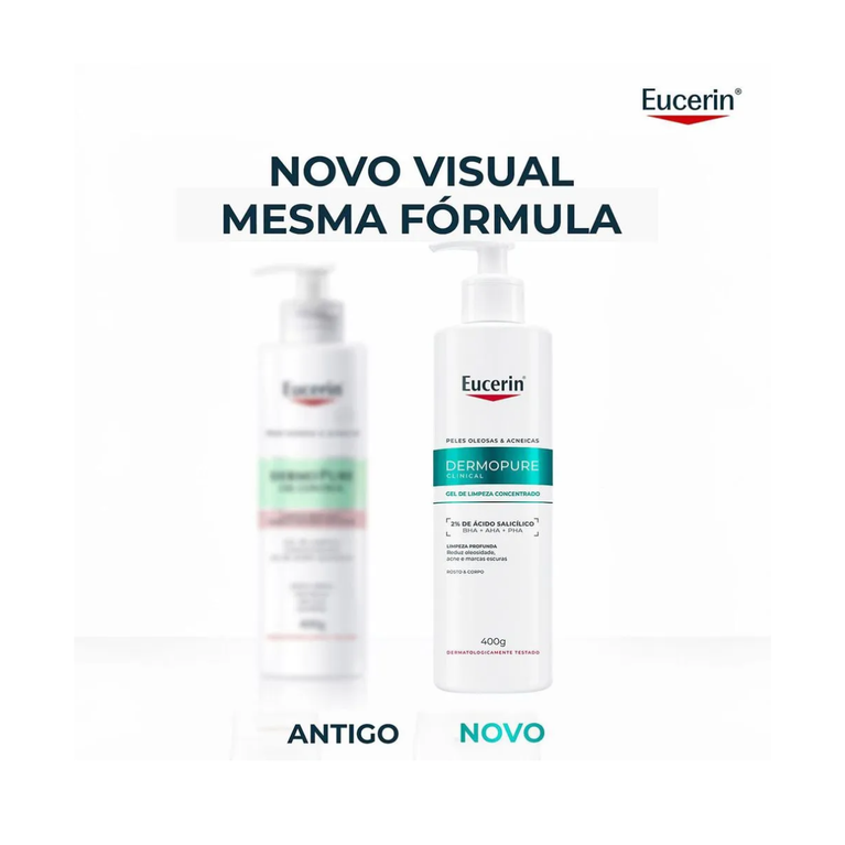 Gel de Limpeza Facial Concentrado Eucerin DermoPure 400g