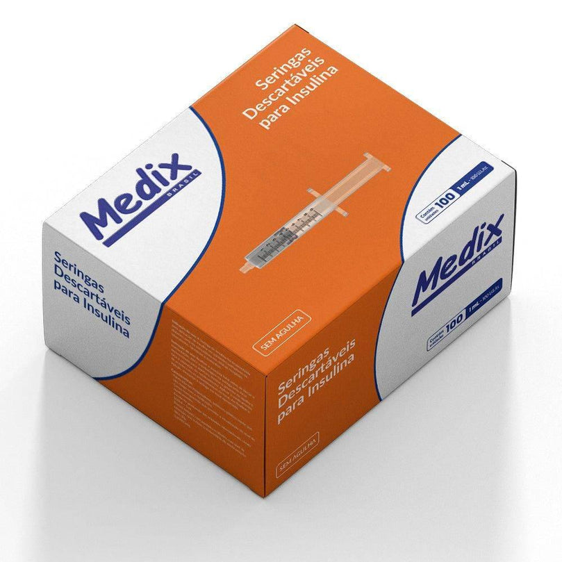 Seringa 1ml Medix - 100 Unidades - Drogaria Poupa Centro