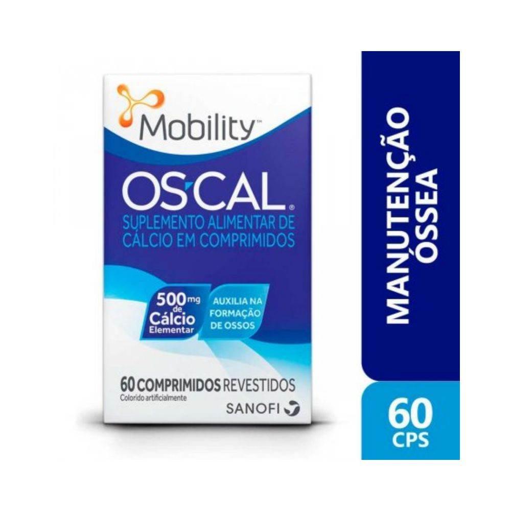 Mobility Os-cal - 500mg 60 Comprimidos Revestidos - Drogaria Poupa Centro