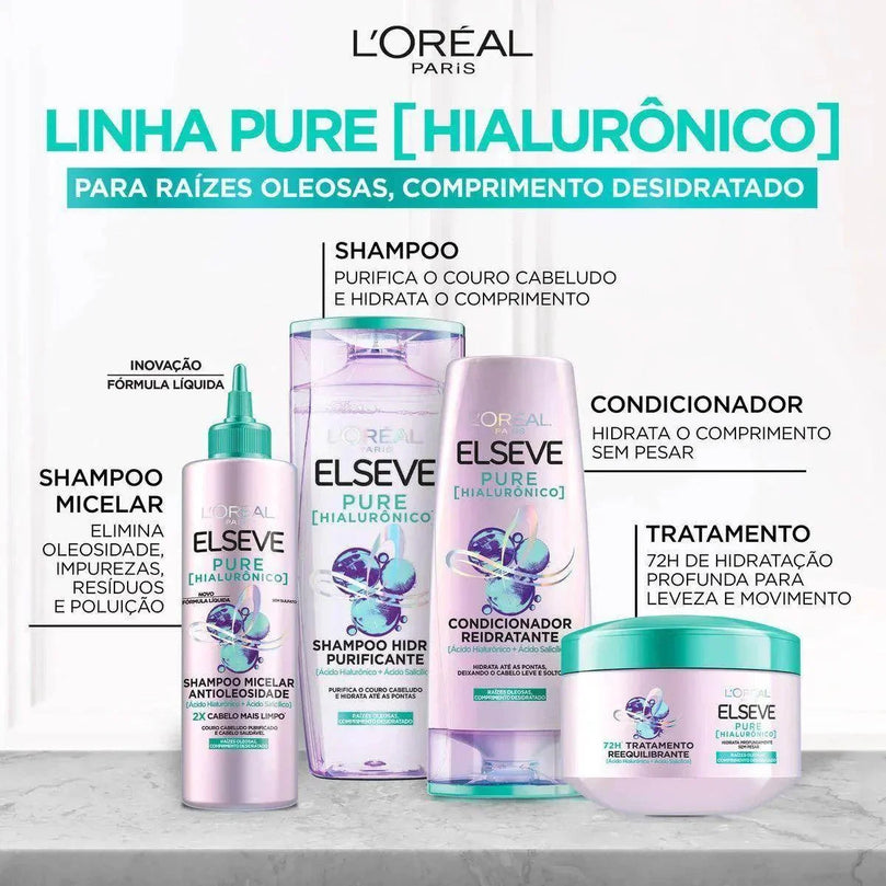 Shampoo Elseve Micelar Pure Hialuronico 300ml - Drogaria Poupa Centro