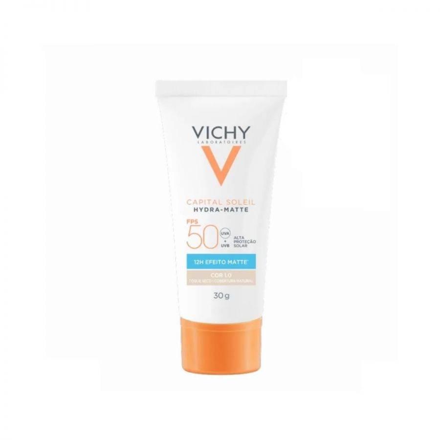 Protetor Solar Facial Capital Soleil Hydra-Matte Vichy FPS 50 Cor 1.0 Com 30g - Drogaria Poupa Centro