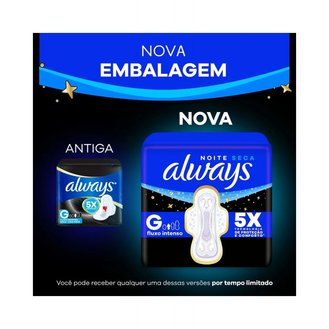 Absorvente Always Noite Seca com Abas 32 Unidades