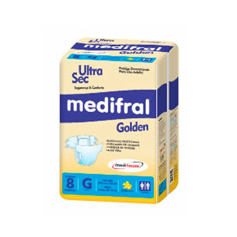 FRALDA DESCARTÁVEL ADULTO G PCT/8 MEDIFRAL GOLDEN