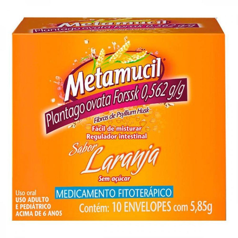 Metamucil Sabor Laranja -10 Envelopes - Drogaria Poupa Centro