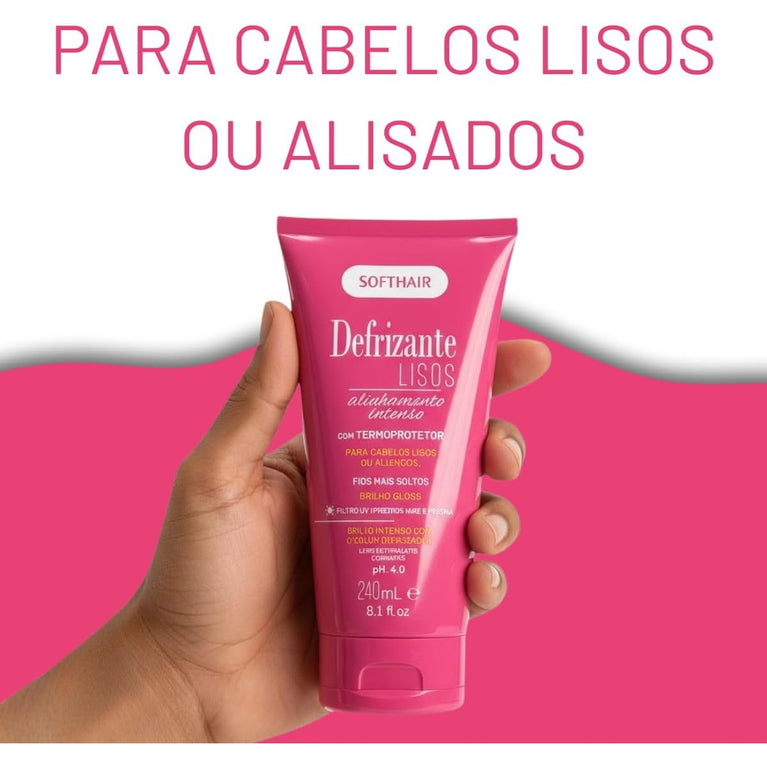 Soft Hair - Defriz Soft Hair Bisnaga 240Ml Lisos
