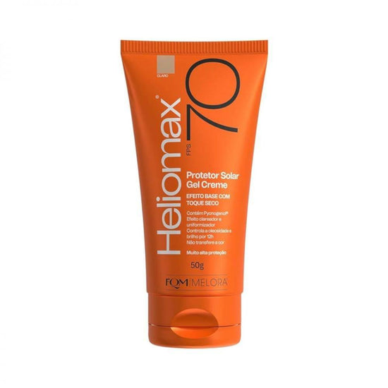 Protetor Solar Facial Heliomax Gel Creme Efeito Base Tom Claro FPS 70 50g - Drogaria Poupa Centro