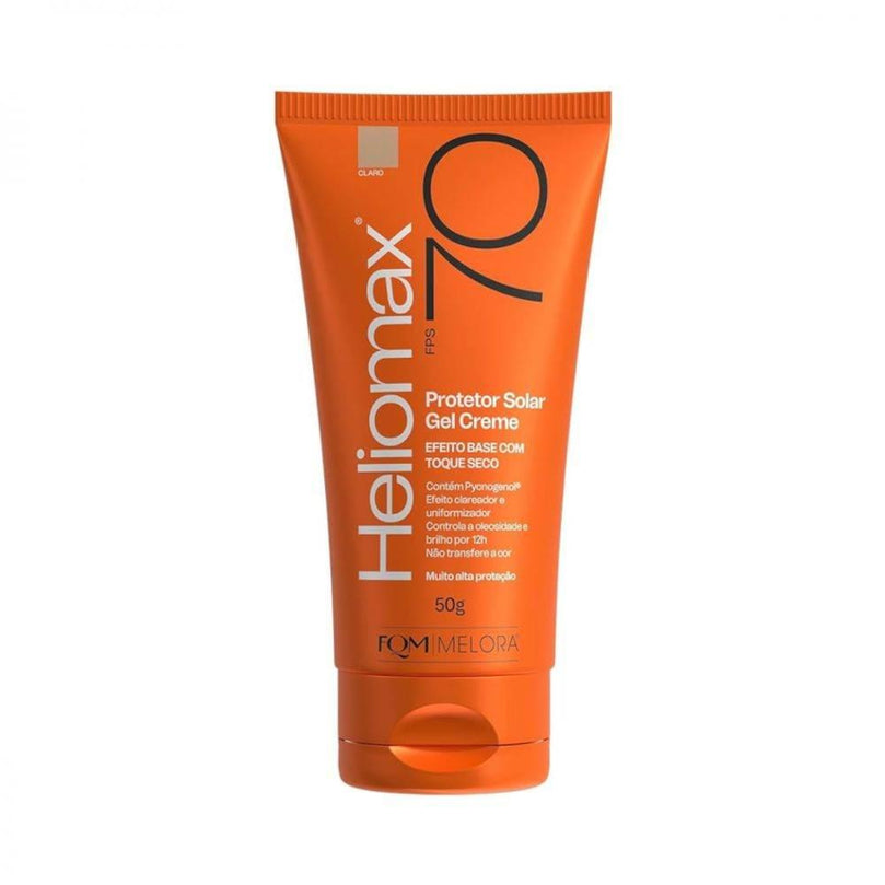 Protetor Solar Facial Heliomax Gel Creme Efeito Base Tom Claro FPS 70 50g - Drogaria Poupa Centro
