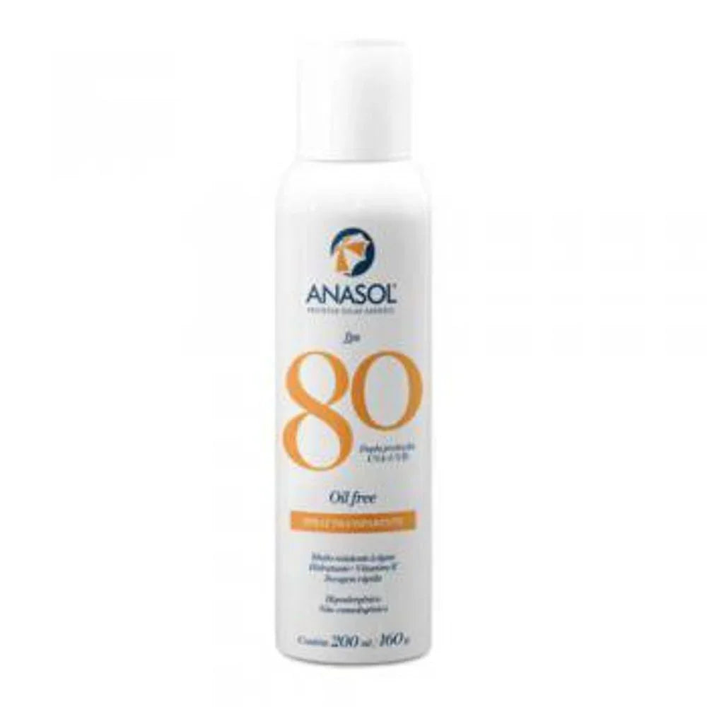 Protetor Solar Corporal Anasol Spray Transparente FPS 80 - 200Ml