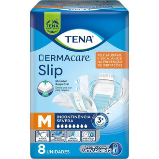 Fralda Tena Slip Dermacare M C/8 - Drogaria Poupa Centro