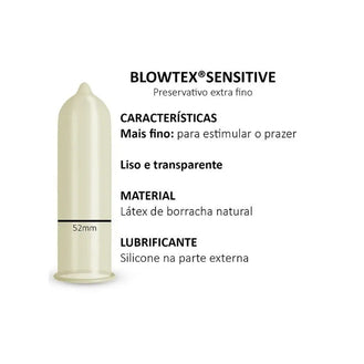 Kit Preservativo Blowtex Sensitive Aloe Vera 3 Unidades