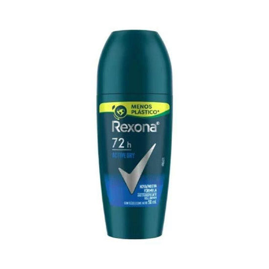 Desodorante Antitranspirante Rexona Masculino Roll On Active Dry 50ml - Drogaria Poupa Centro