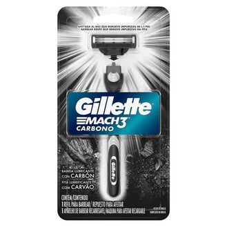Aparelho de Barbear Mach 3 Carbono Gillette - Drogaria Poupa Centro