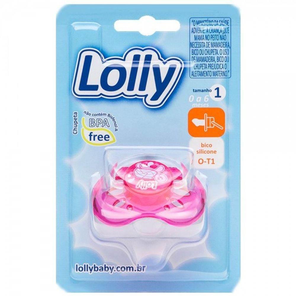 Chupeta Lolly Oceano Silicone T1 Rosa - Drogaria Poupa Centro