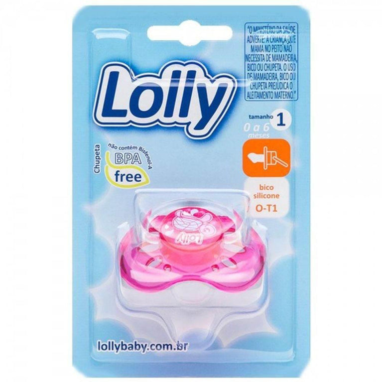 Chupeta Lolly Oceano Silicone T1 Rosa - Drogaria Poupa Centro