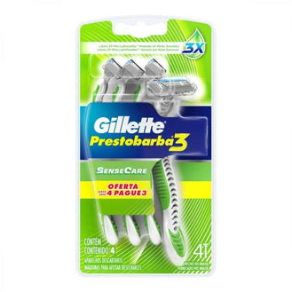 Apar Barba Gillette Prest3 Sensitive L4P3 - Drogaria Poupa Centro