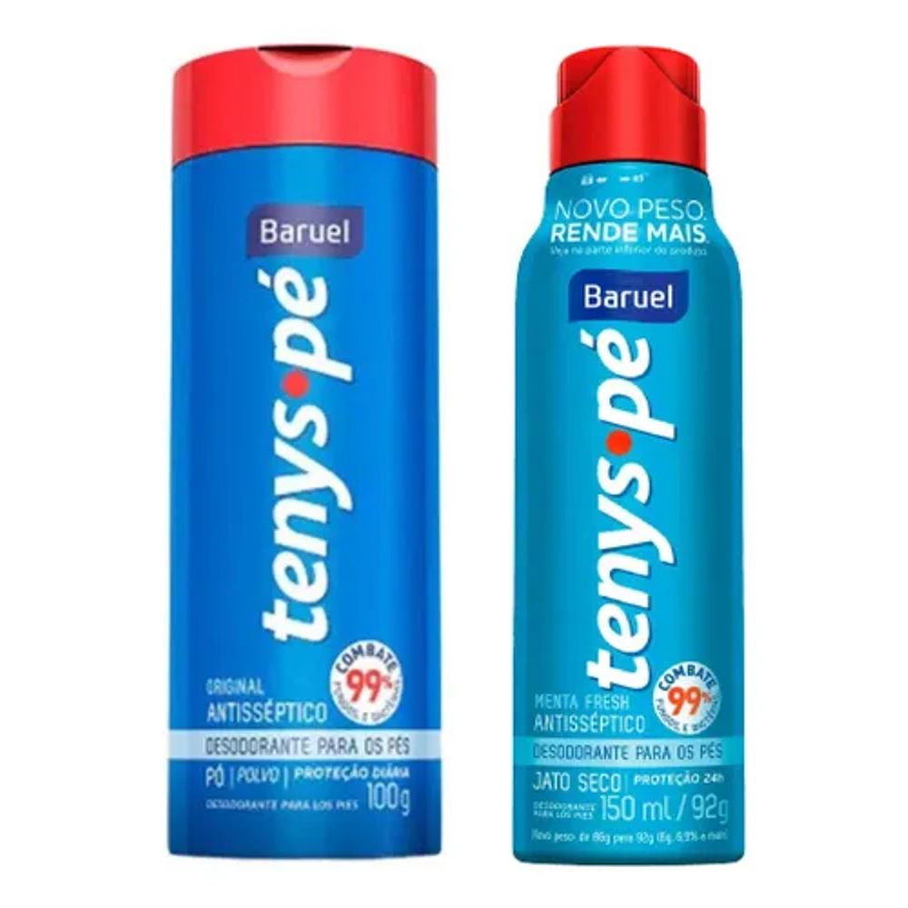 Kit 1Tenys Pé Powder Original 100g + 1 Jato Seco Original Espuma 92g - Baruel