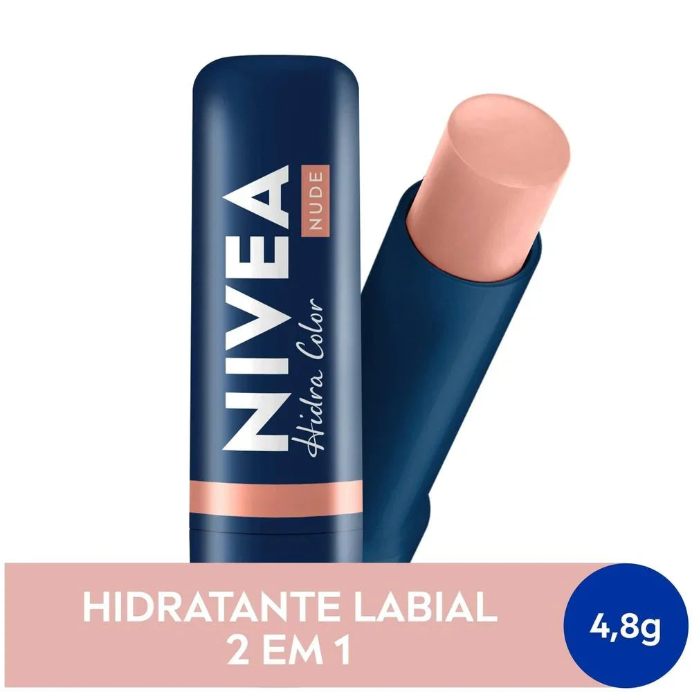 Protetor Labial Nivea Hidra Color Nude 2 em 1 4,8g