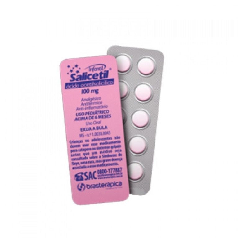 Salicetil Ácido Acetilsalicílico 100mg 10 comprimidos