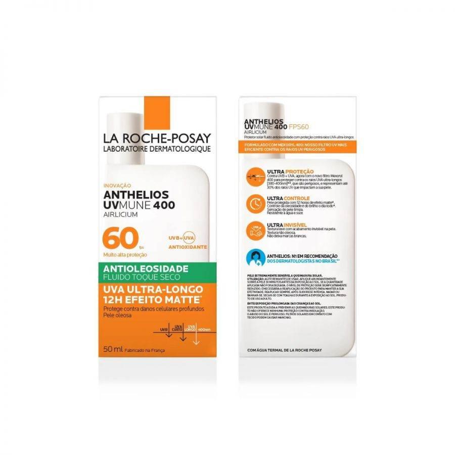 ANTHELIOS UVMUNE 400 ANTIOLEOSIDADE FPS60(50+) 50ML LA ROCHE - Drogaria Poupa Centro