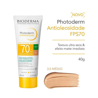 Protetor Solar Gel Creme Toque Seco Antioliosidade (Com Cor - 3 médio)  Fps 70 - Bioderma