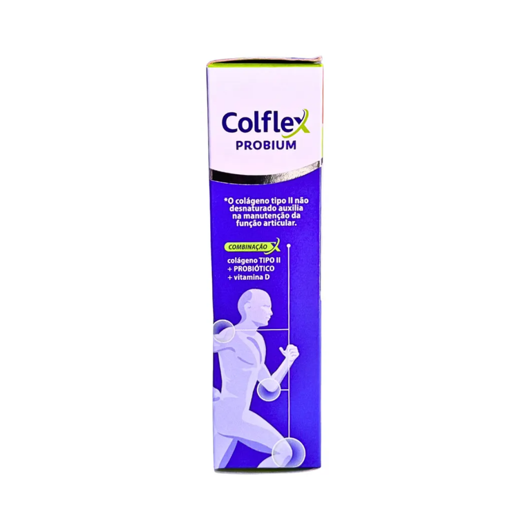 Colflex Probium Colágeno Tipo II Probiótico e Vit D 30 comp VENCIMENTO 11/2026