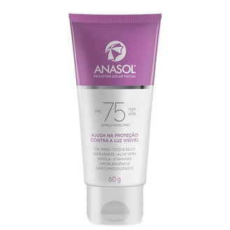 Protetor Solar Anasol Facial FPS 75 Creme 60g - Drogaria Poupa Centro