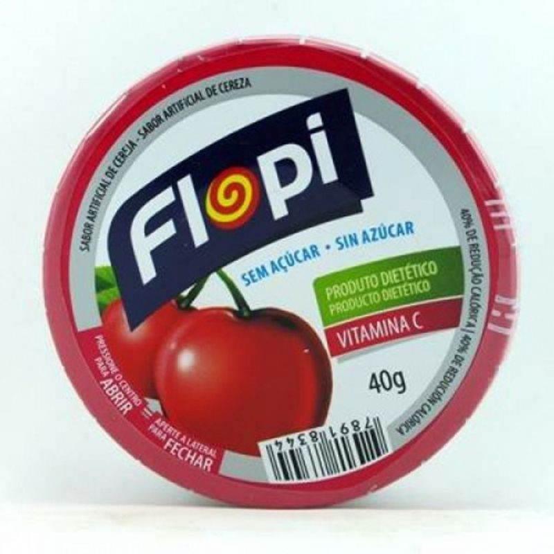 Bala Flopi Sem Açucar Sabor Cereja 40g - Drogaria Poupa Centro
