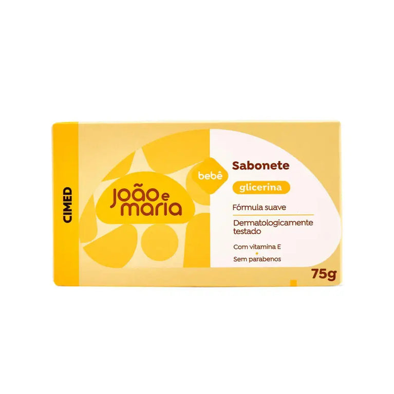 Sabonete em Barra João e Maria Bebê Glicerinado 75g Com Vitamina E