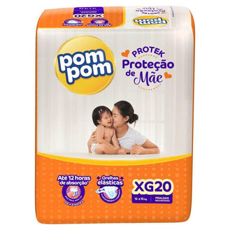Fralda Pom Pom Derma Protek Xg Com 20 Unidades - Drogaria Poupa Centro