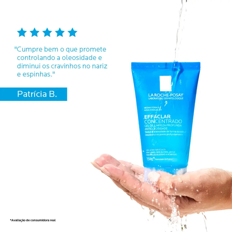 Gel de Limpeza Profunda La Roche-Posay Effaclar Concentrado com 150g VALIDADE 01/2026
