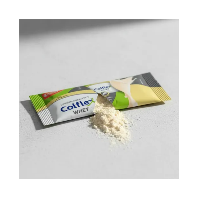 Colflex Whey 20g proteína 10 sachês Baunilha